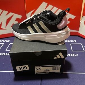 Adidas Black and Silver Athletic Shoes